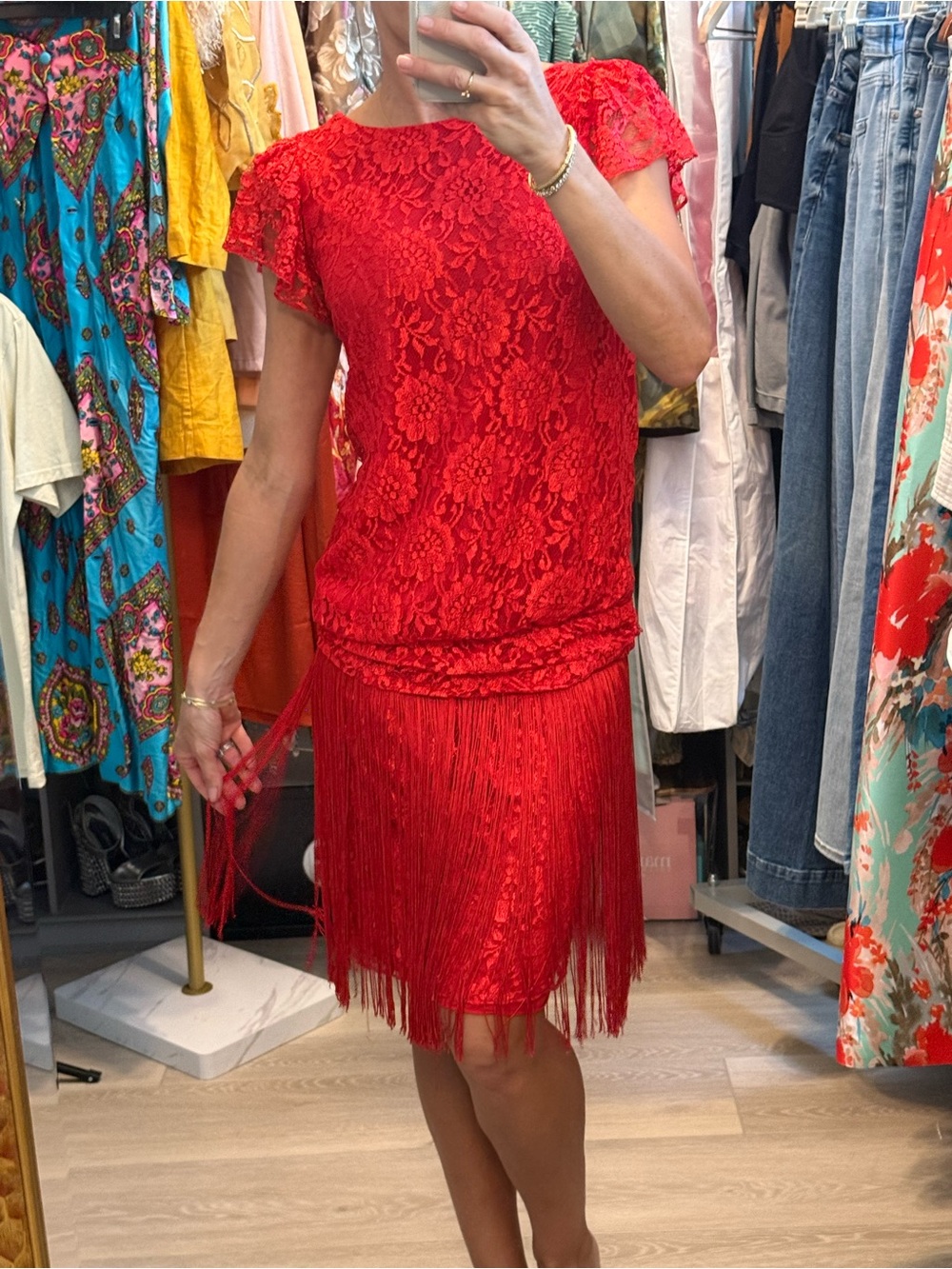 Vintage Gatsby Fringe Dress